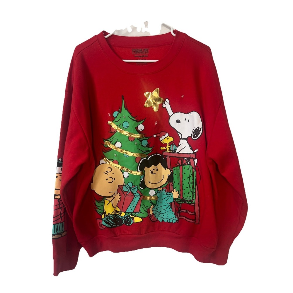 Peanuts‎ Light Up Christmas Sweatshirt Size XL (16-18) Lights Works